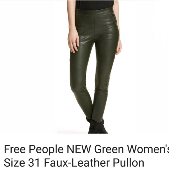 Army Green Leather Pants | Poshmark